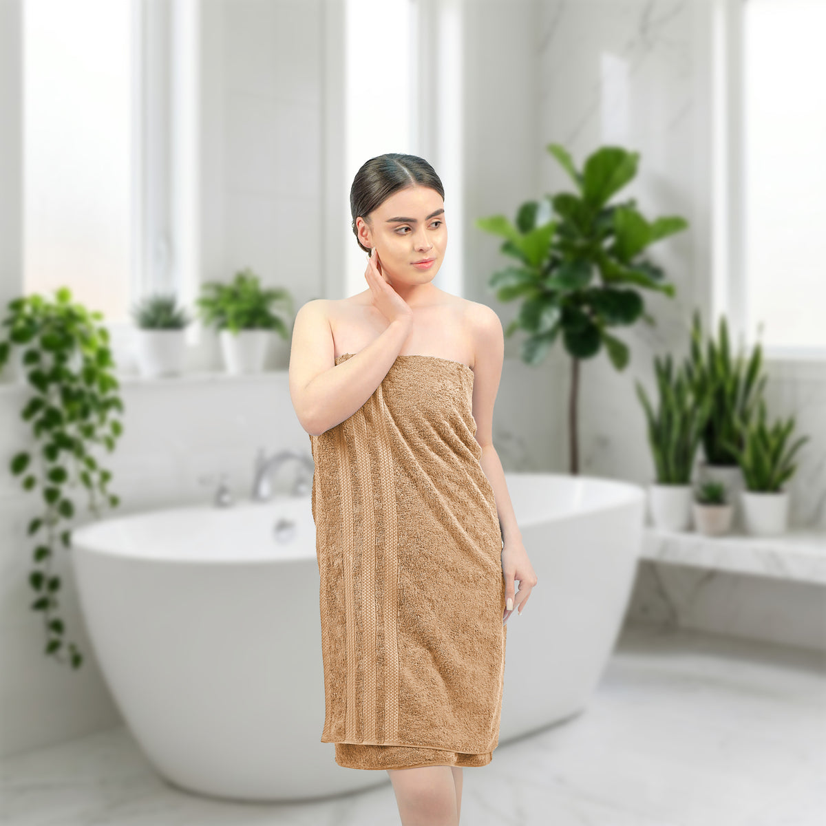 Extra Large Bath Towels, Set of 4 – 600 GSM Uzbek Cotton