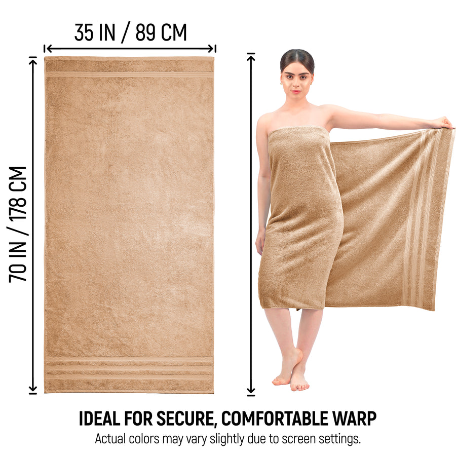 Oversized Bath Sheets, Set of 2 – 600 GSM Uzbek Cotton